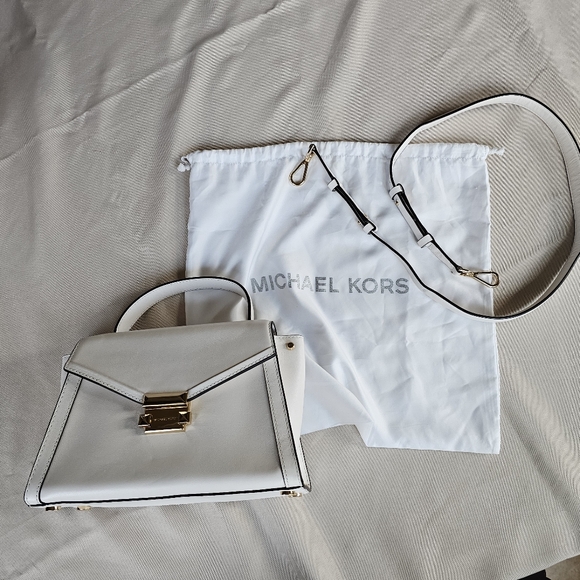 MICHAEL KORS Whitney White Medium Leather Satchel - Picture 10 of 13